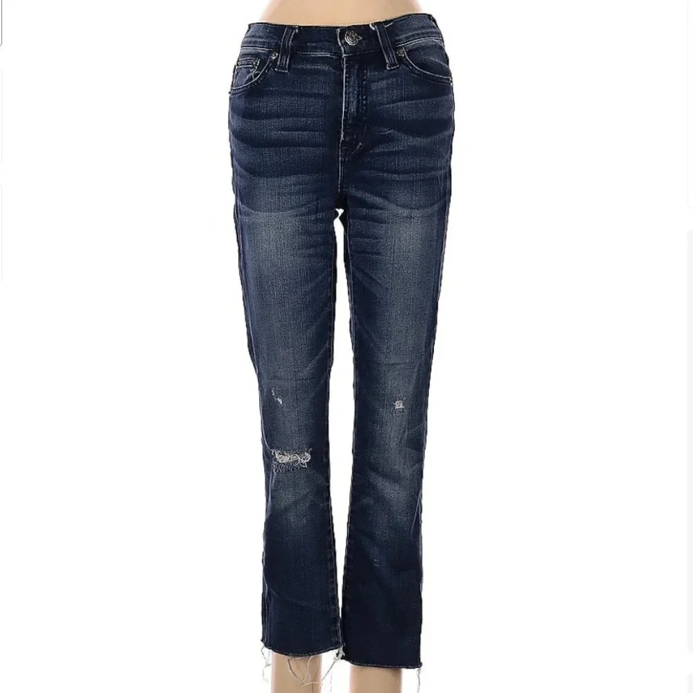 J Crew highrise lookout blue jean denim pants size 24 - Picture 2 of 3